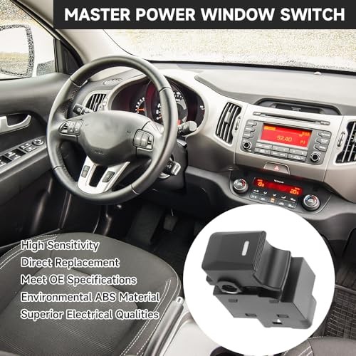 Passenger Side Master Power Window Switch - Compatible for Kia Sportage 2011