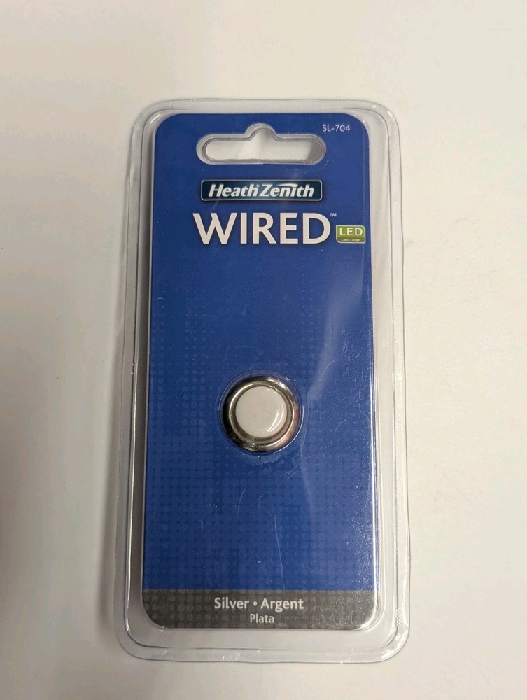 Wired Heath/Zenith Lighted Push Button Silver Bezel Sealed 5/8" Round Lot Of 3