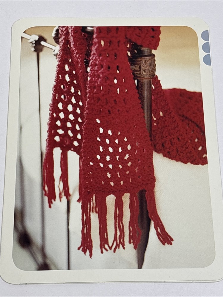 Openwork Scarf Knitting Pattern Card