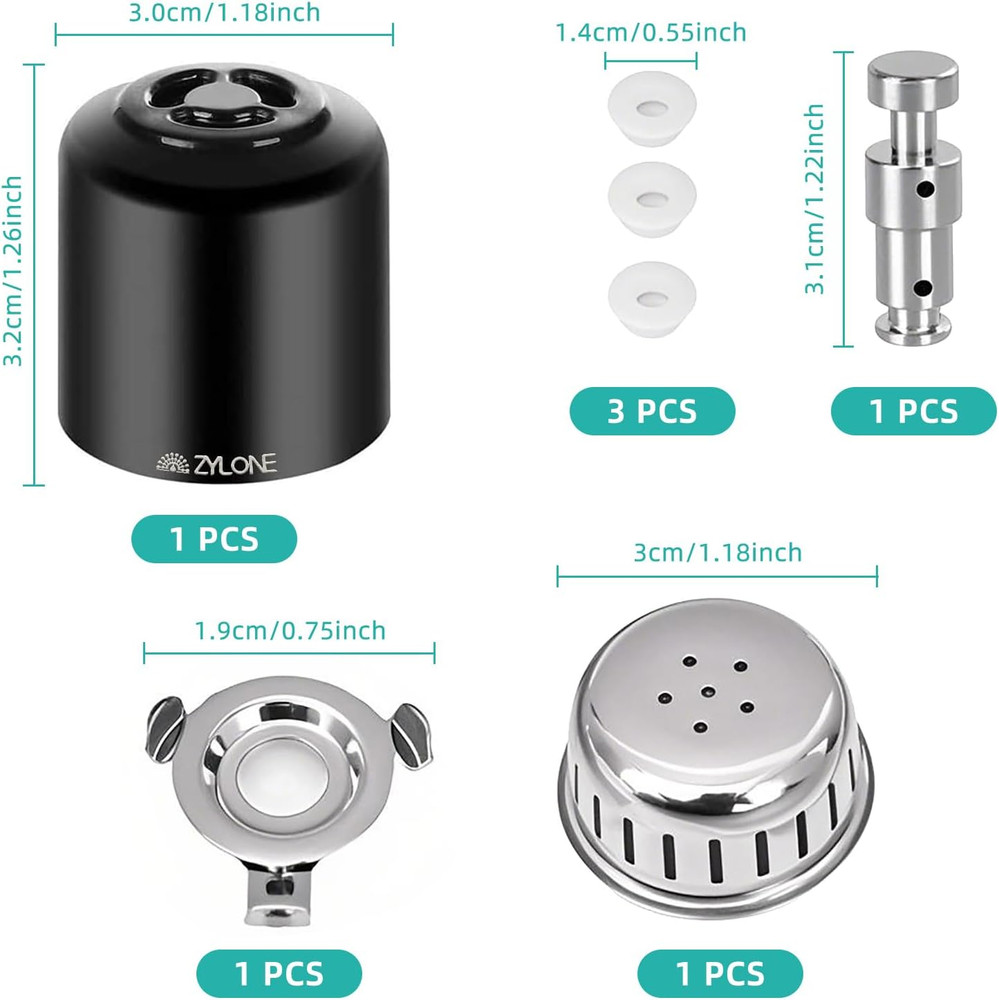 Steam Release Handle, Original Float Valve Replacement Parts with 3 Silicone Cap