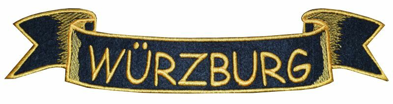 Large back patch patch Würzburg many colors (466)