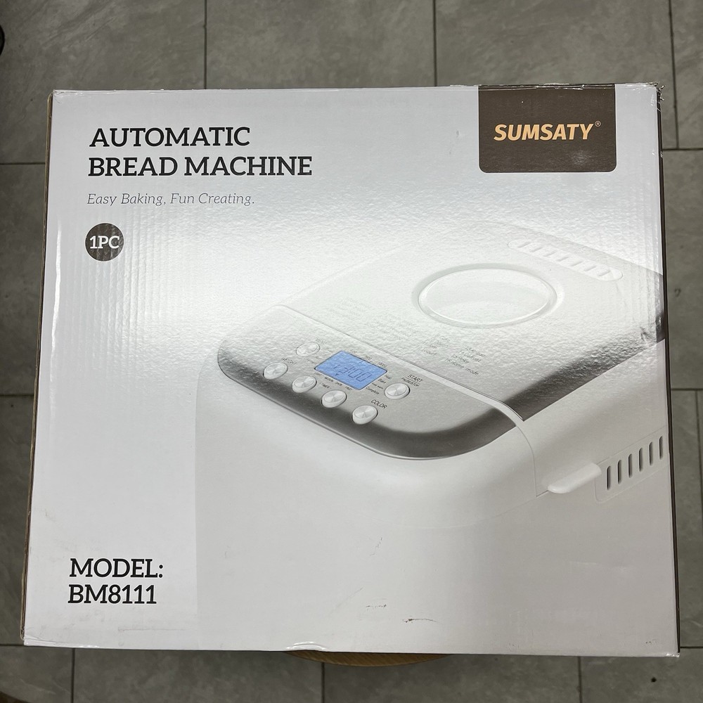 Sumsaty Bread Maker 2.2LB 16-in-1 Bread Machine Automatic Bread Maker Machine