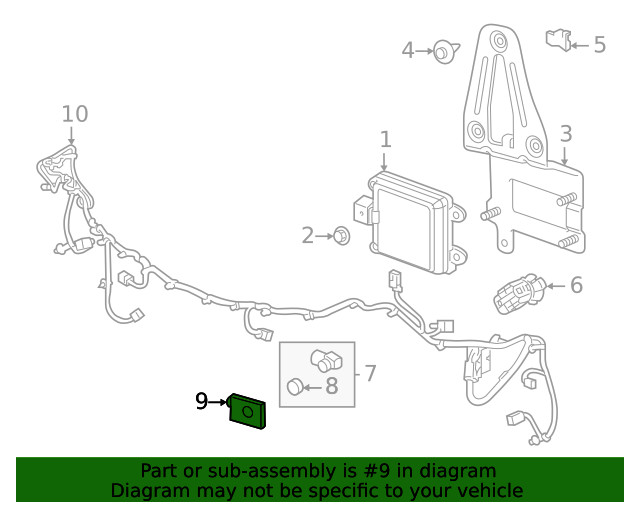 Genuine GM Park Sensor Bracket 84913383