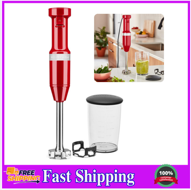 KitchenAid Variable Speed Hand Blender KHBV53 – Corded, Empire Red