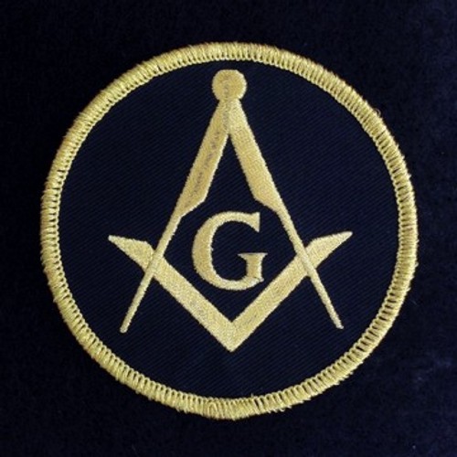 Masonic Black & Gold Embroidered Emblem Patch (MP-4)