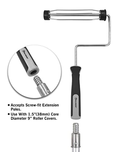 Paint Roller Frame-Heavy Duty Paint Roller Frame,Paint Roller Handle, Smooth
