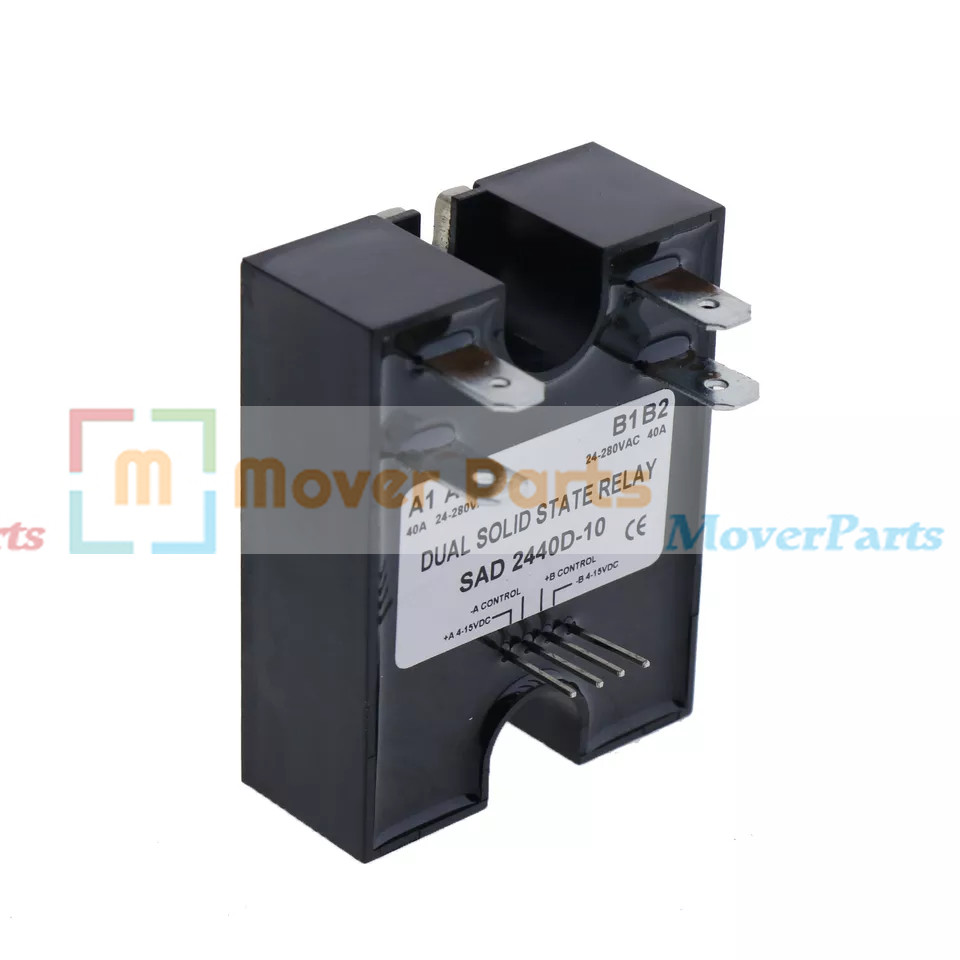 D2440D-10 Dual Solid State Relay SSR 4-15VDC Input 24-280VAC 40A Random Turn On
