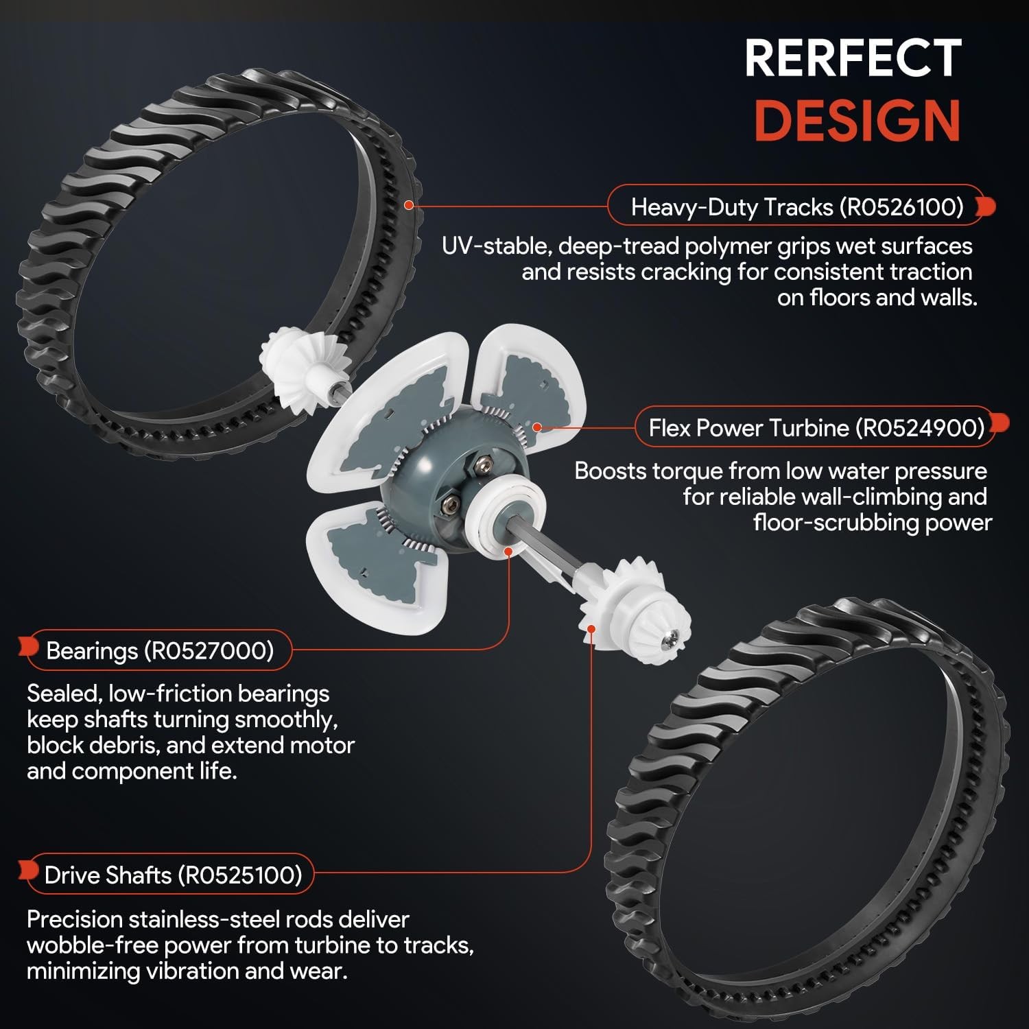 Replacement Parts Kit For Zodiac Baracuda MX8 MX6 Elite Pool Cleaner Tune Up Kit