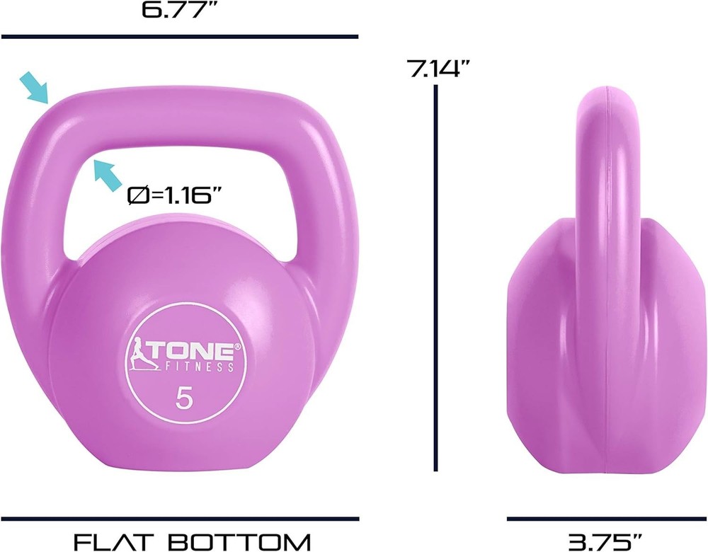 Versatile 5 lb Cement Kettlebell with Comfortable Grip for Effective Workouts