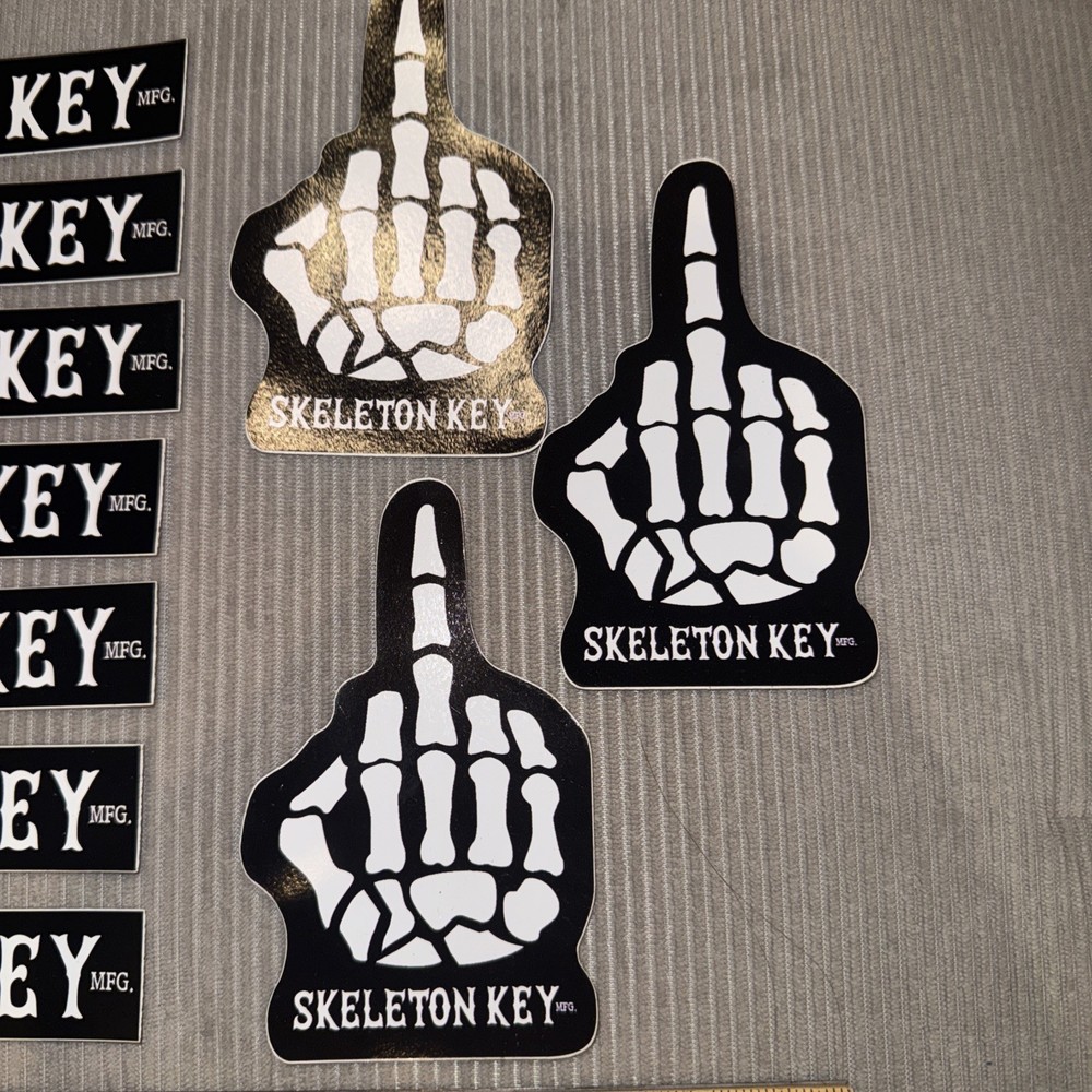 Skeleton Key Mfg. Stickers - 10 Pack - Middle Finger