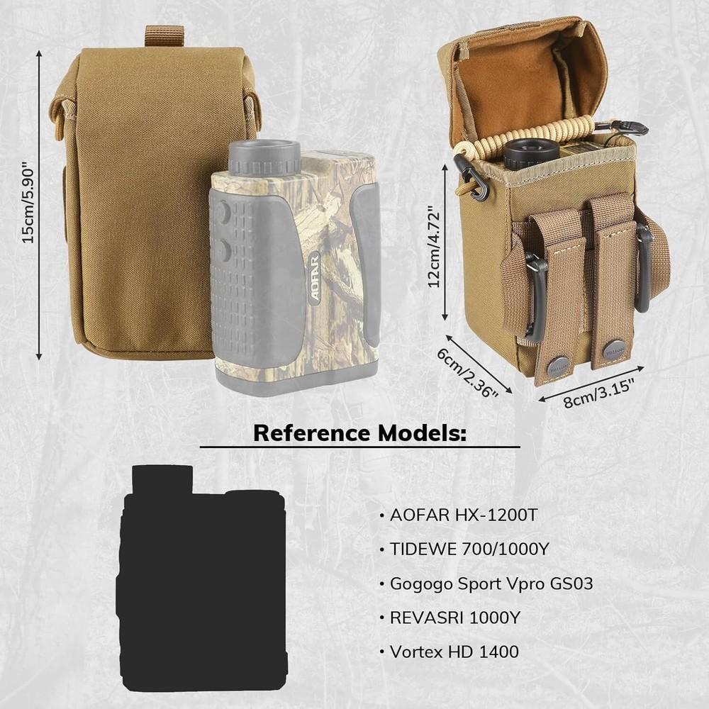 Rangefinder Pouch with Protective Padding and Quick-Release Buckle