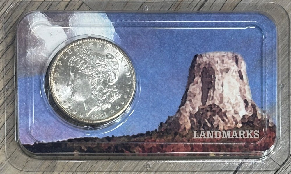 1881 S Morgan 90% Silver Dollar, Devils Tower