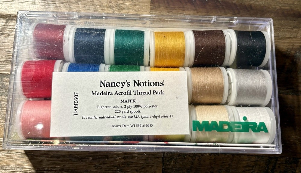 Madeira Aerofil 18 Spool Thread Box, Assorted