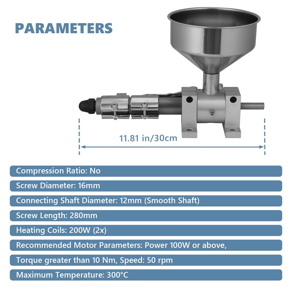 3D Filament Single Screw Extruder 110V Plastic Extrusion Processing Machine DIY