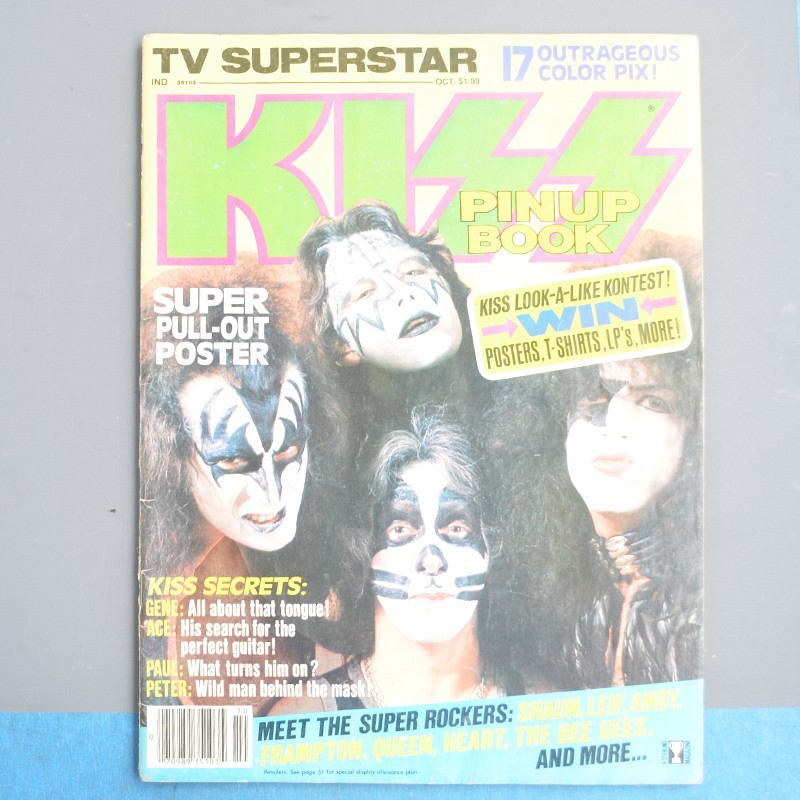 KISS Magazine TV Superstar KISS Pinup Book Oct 1978 Vintage Ships Free In USA