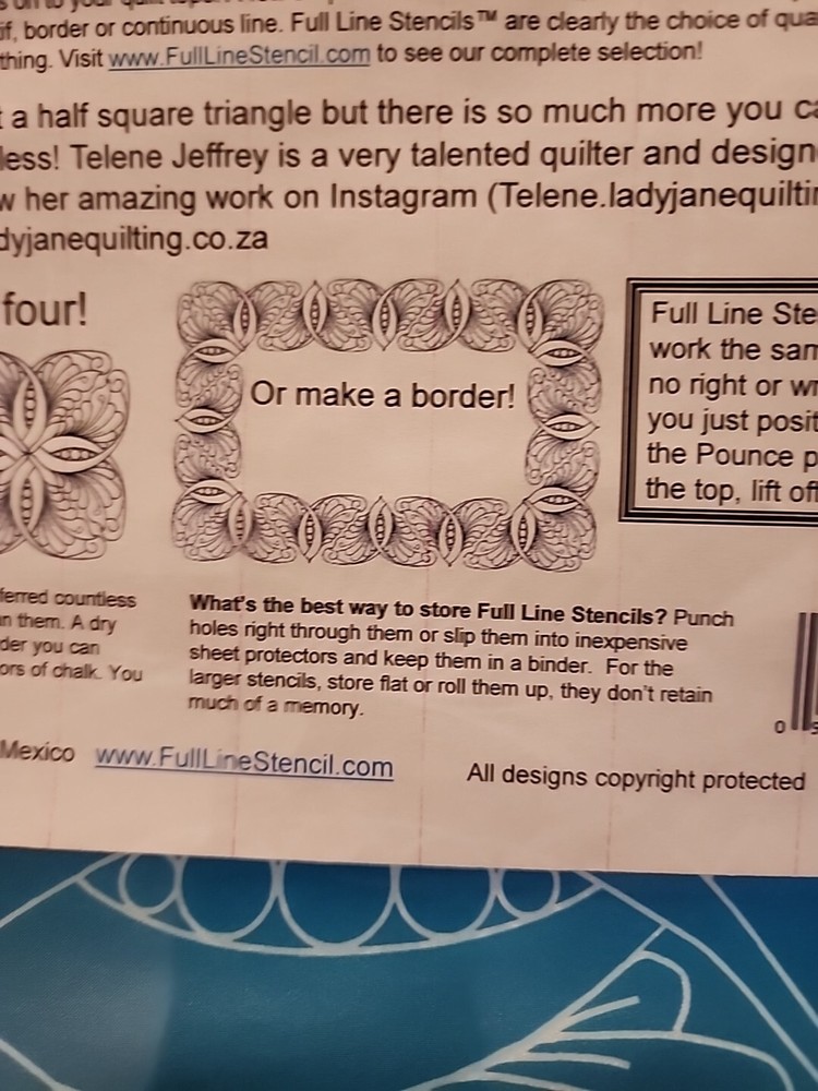 Full Line Stencil #49000 Garden Feather Scroll Elegance Reusable