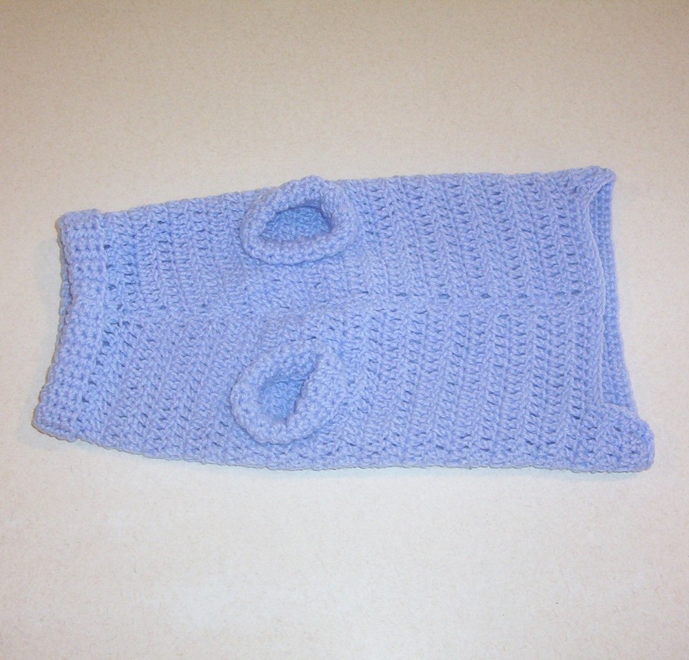 Hand Crochet Lavender Dog Sweater Medium Pet