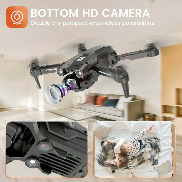 DEERC D96 Drone with 4K UHD Dual Camera Foldable Quadcopter Obstacle Avoidance v