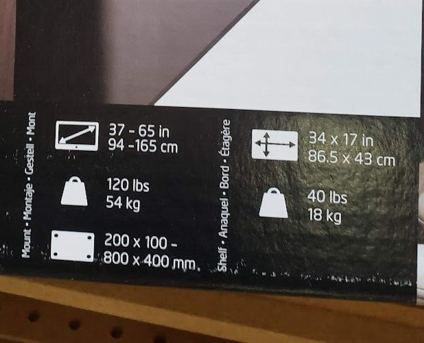New Vantage Point Large Flat Television TV Mount System