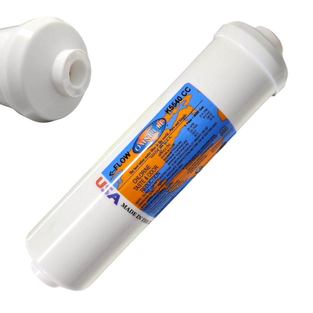 Omnipure K5540-CC Inline GAC 10" x 2.5" Postfilter 3/8"FPT