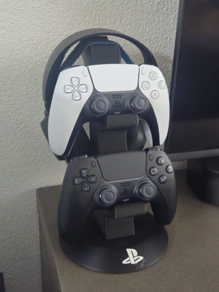 PlayStation Black White Controller Headset Stand for PS5 Mount