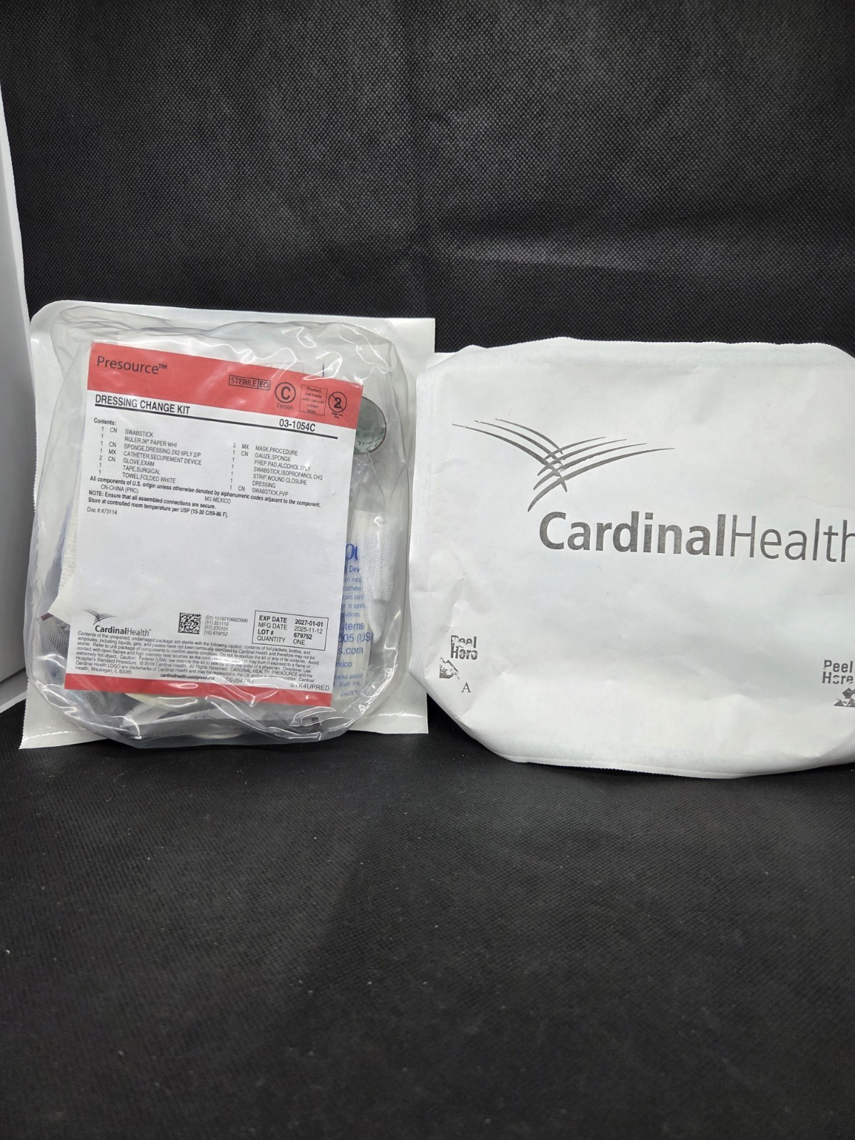 Lot of 2 Sealed Cardinal Health Presource Dressing Change Kit 03 1054C