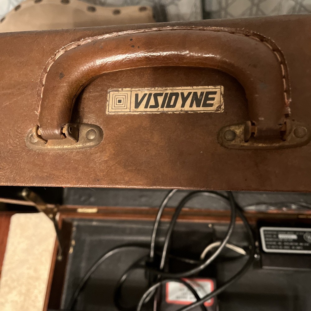Microfiche Reader VISIDYNE Model SKII-A Mag. 24X Vintage Portable Case Tested