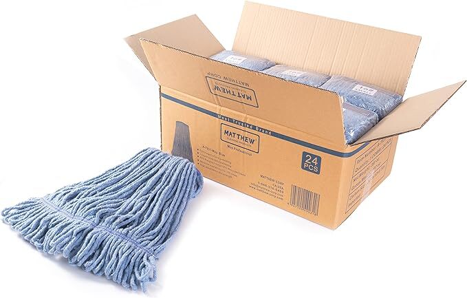 Cotton Mop Head Replacement Heavy Duty Long-end Commercial Industrial Easy Wring
