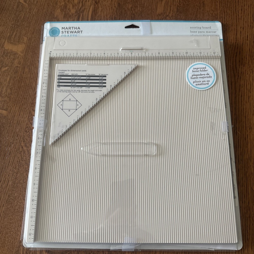 Martha Stewart 12"x12" Scoring Score Board Tool Opened missing bone Folder