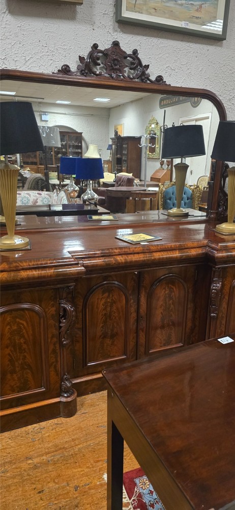 victorian mahogany inverted sideboard