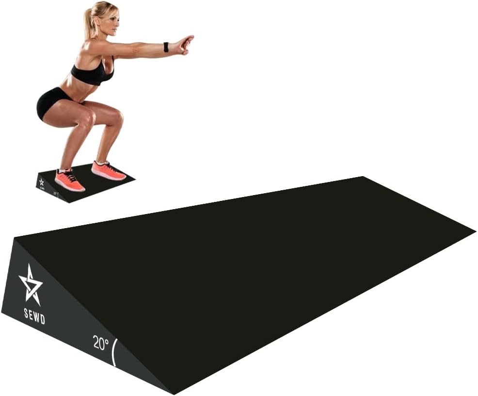 Extra Large Squat Wedge - 20 Degree Slant Board for Heel Elevated Squats