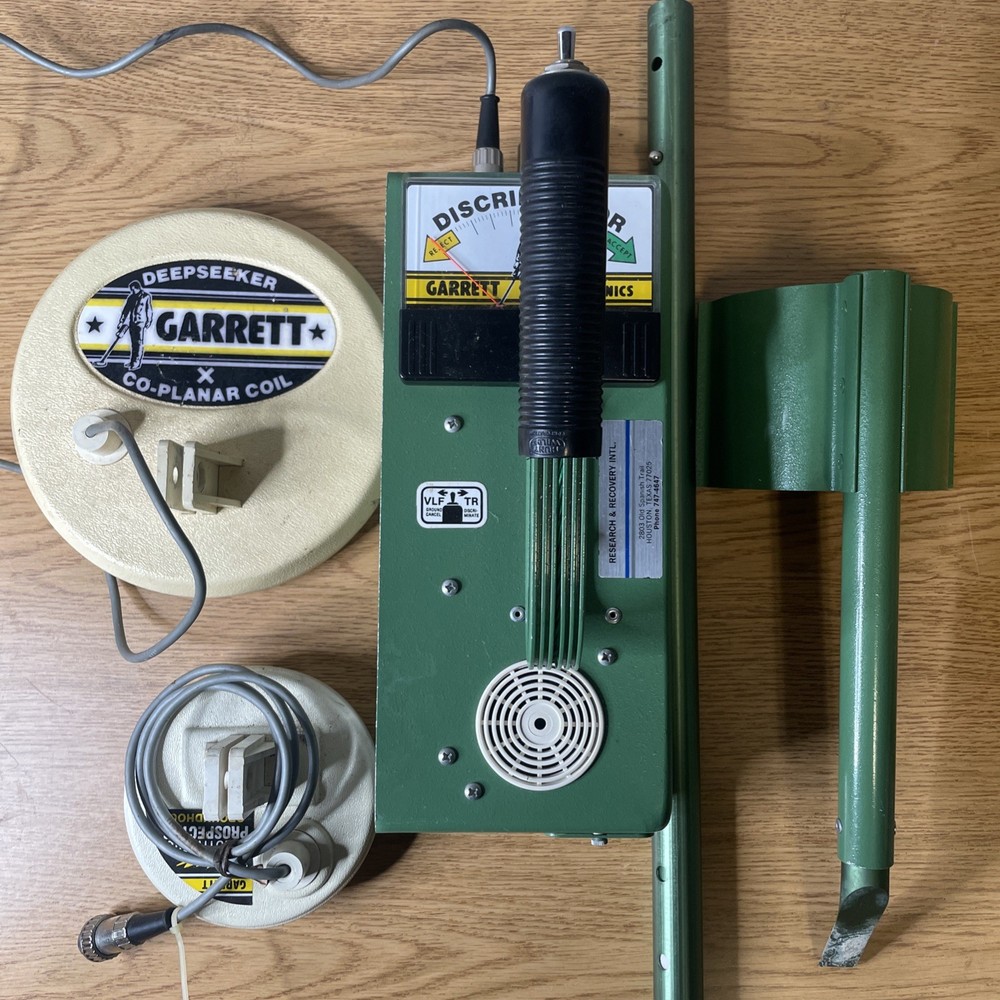 Vintage Garrett ADS VLF/TR Deepseeker Ground Canceling Metal Detector Untested