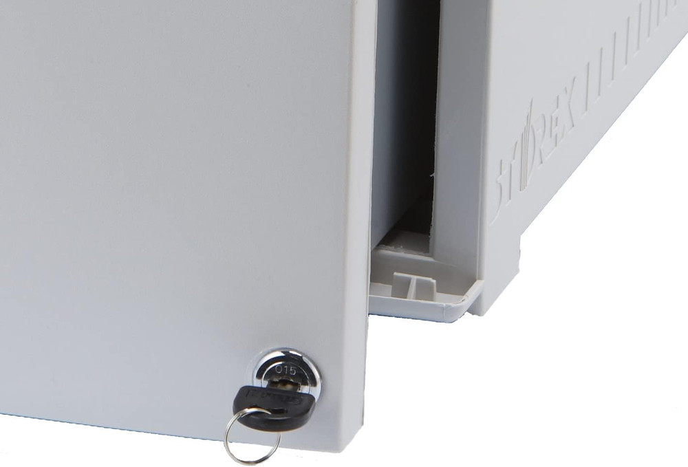 Plastic Two-Drawer Mobile Pedestal File Cabinet – Locking Document Organizer wit