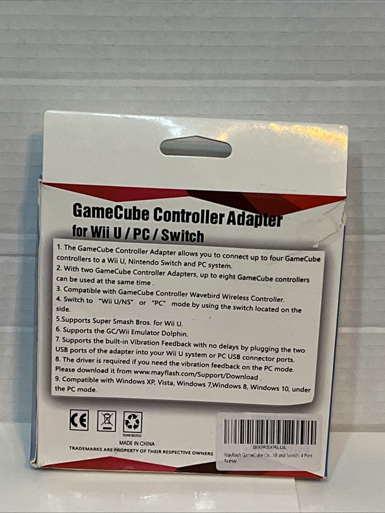 Mayflash GameCube Controller Adapter for Wii U, PC USB and Switch, 4 Port