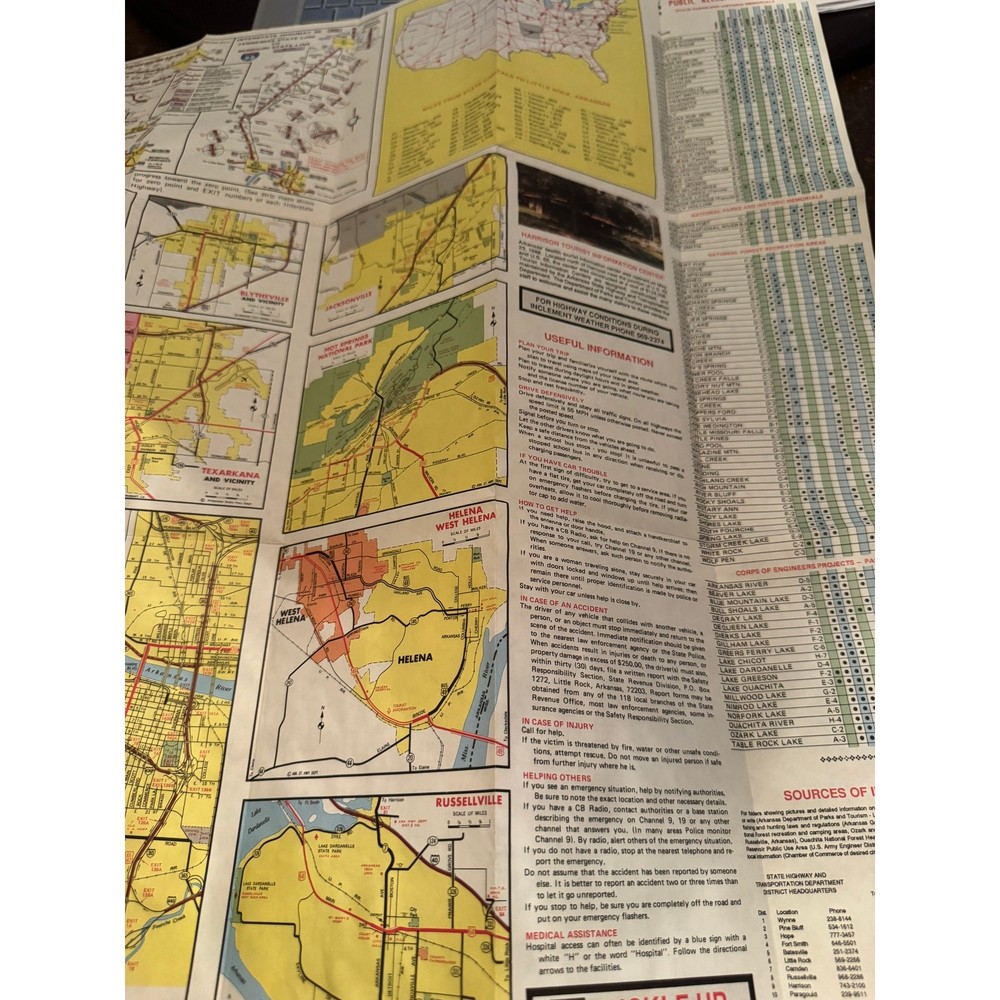 Arkansas State Highway Map Vintage 1990 map