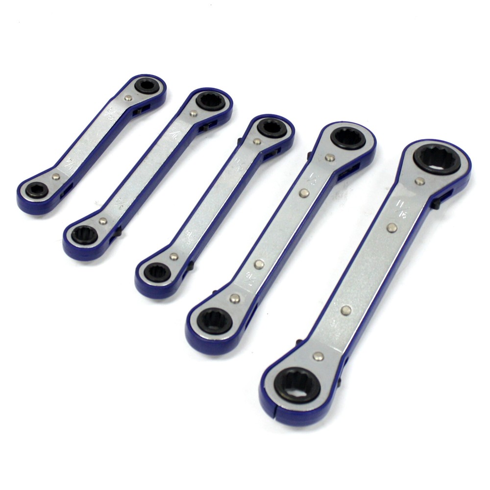 New 5pc SAE Offset Ratchet Box Wrench Set-Sae