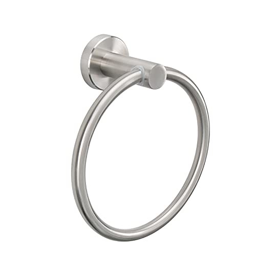 Bath Towel Ring, Bathroom Hardware Accessories- Thicken Brushed Nickel