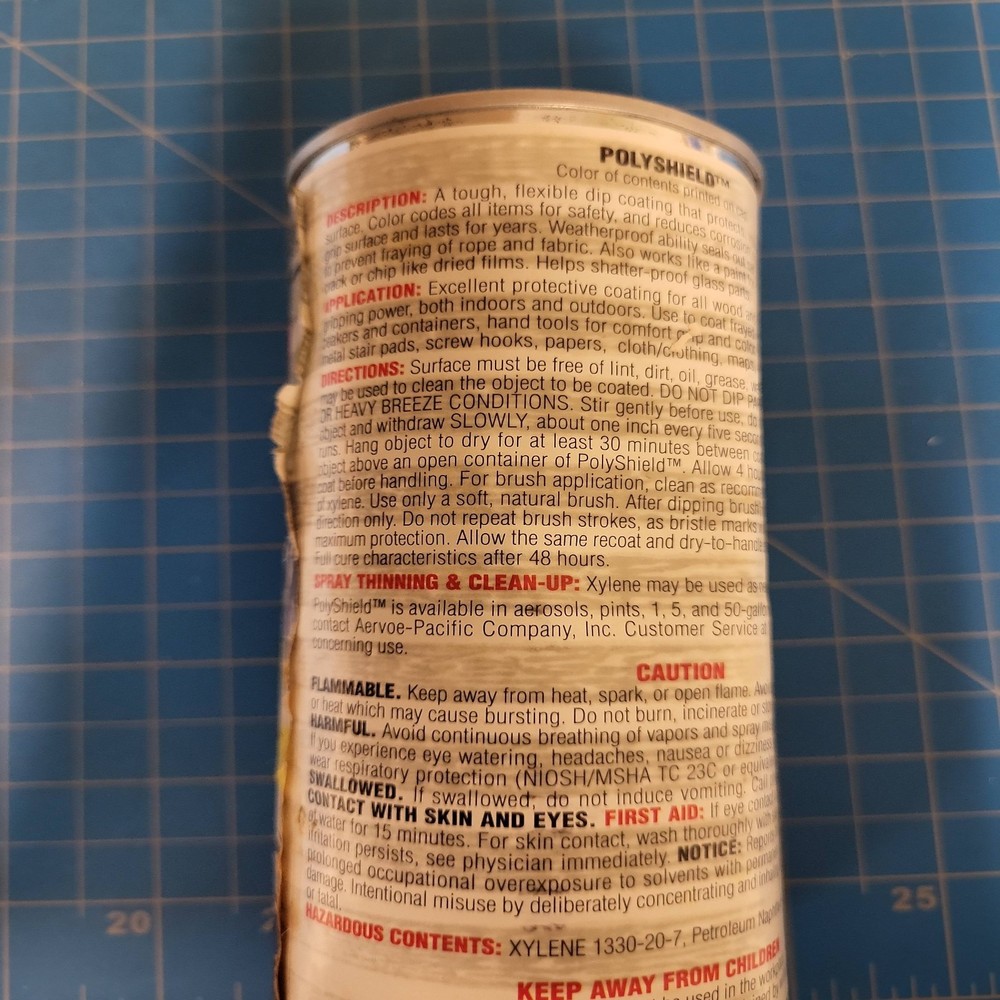 Aervoe Pacific PolyShield Rubber Dip Coating Protective 14.5 fl oz Can