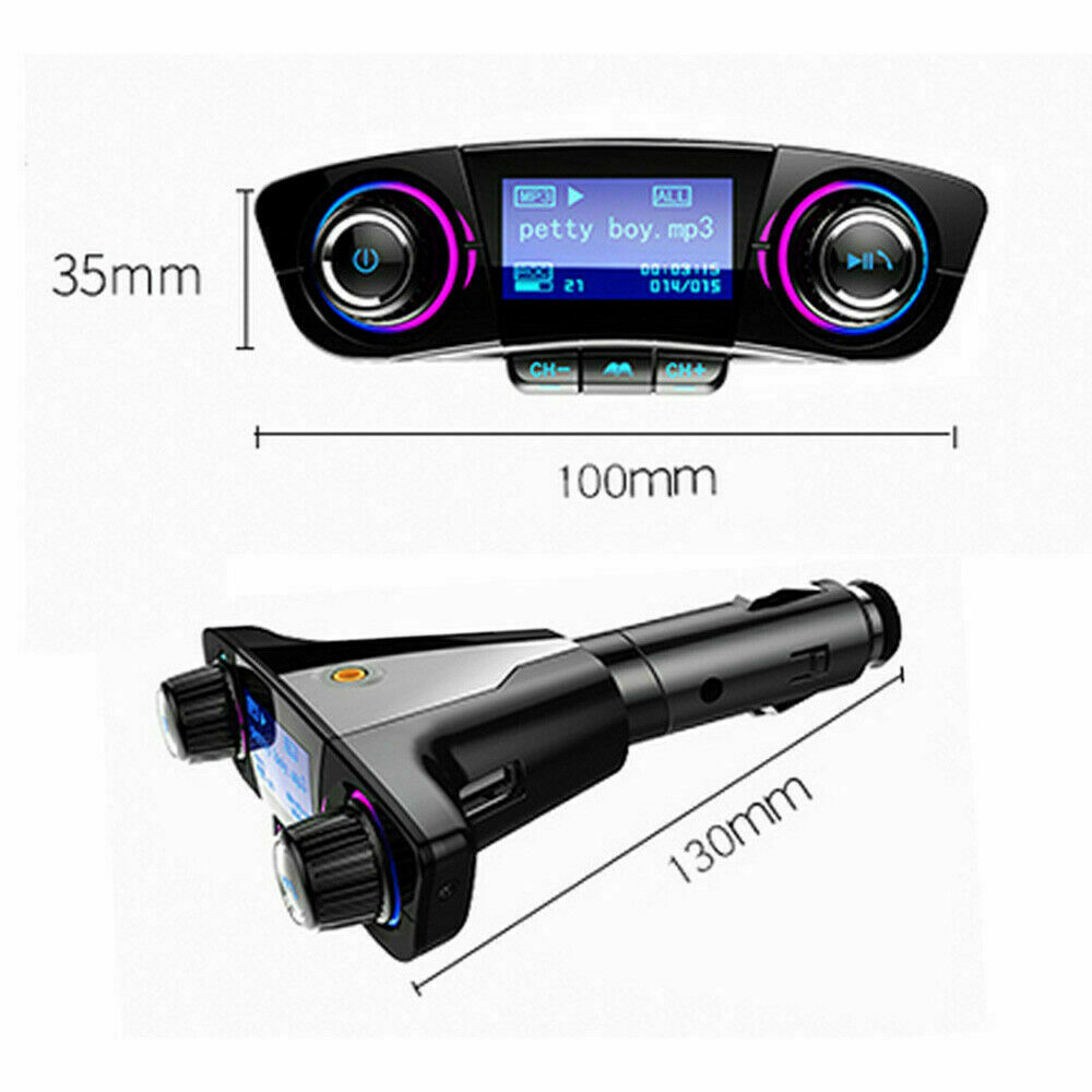 Bluetooth Car FM Transmitter MP3 Player Hands free Radio Adapter Kit USB Charger