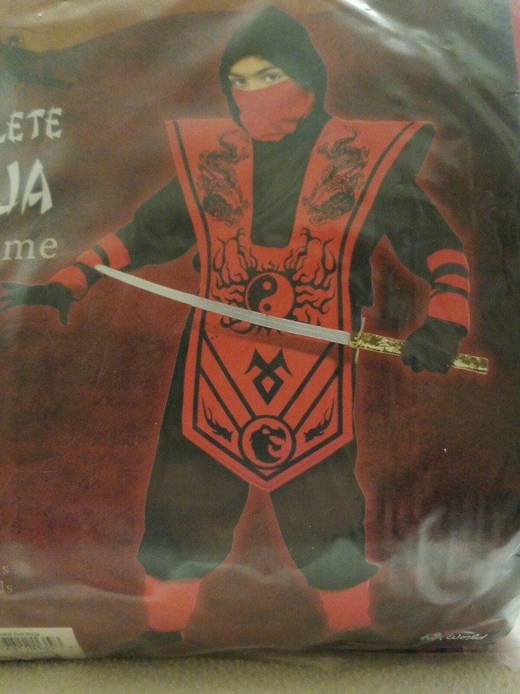 Fun World Boys S(6) Complete 7 Pc Ninja Costume