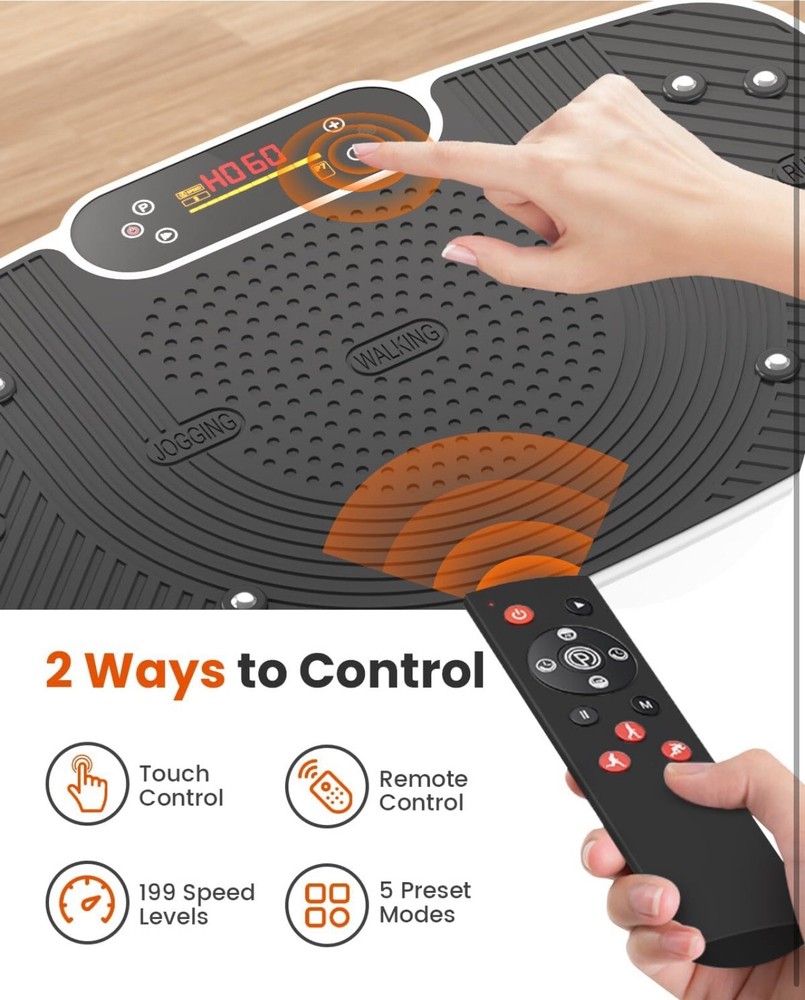 Dskeuzeew Vibration Plate Exercise Machine with LED Display