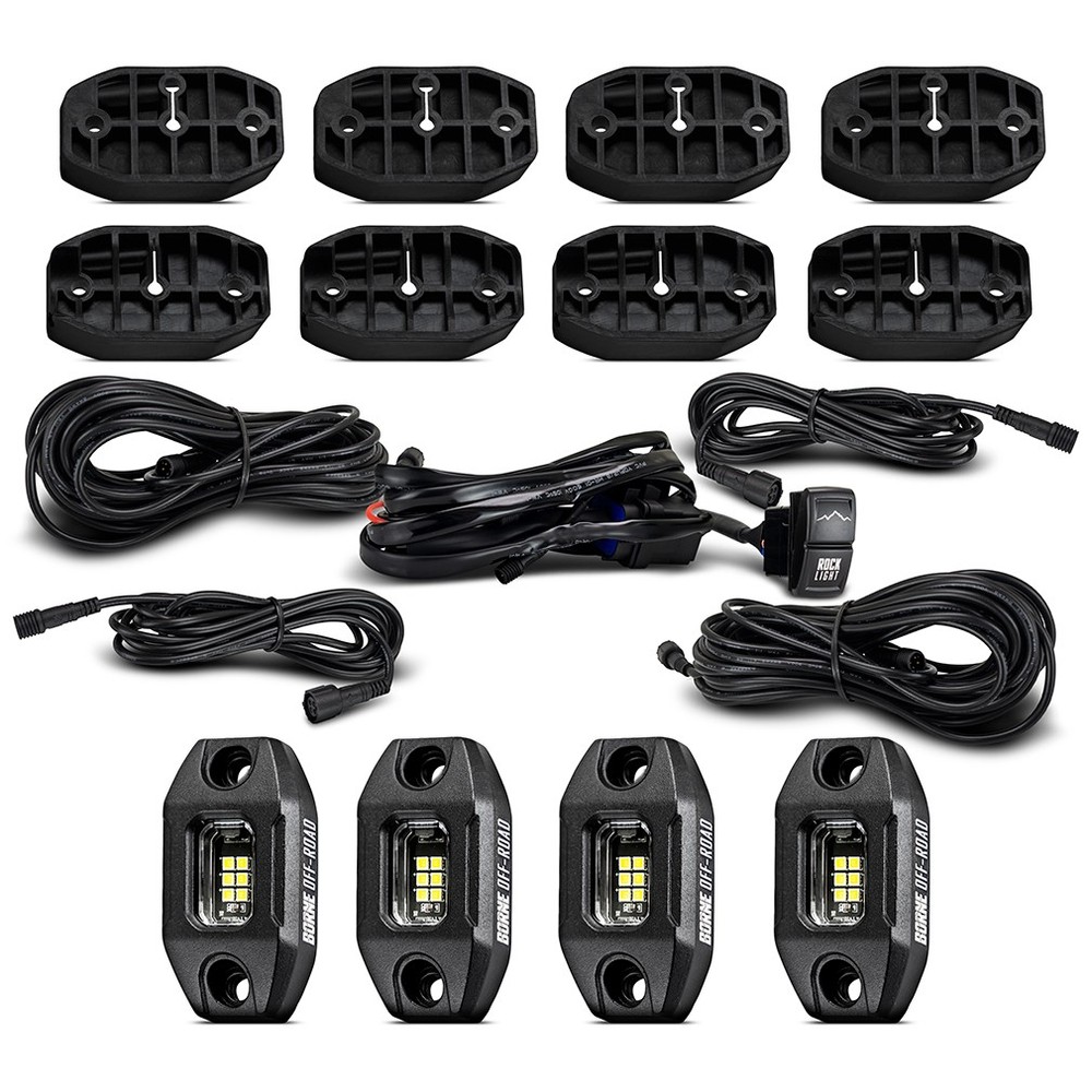 Borne Off-Road Rock Light (4) Long Harness