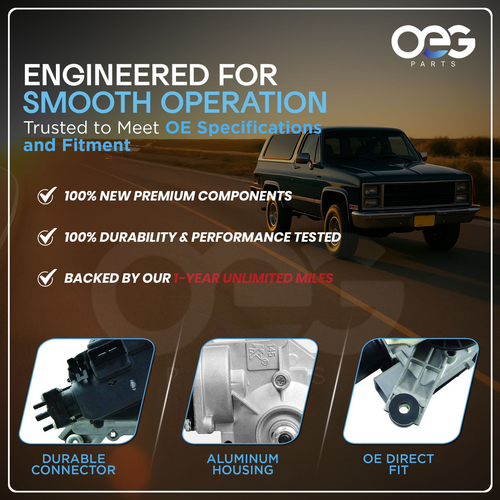 New Windshield Wiper Motor For Ford F700 F800 1987-1996 E7TZ17508A