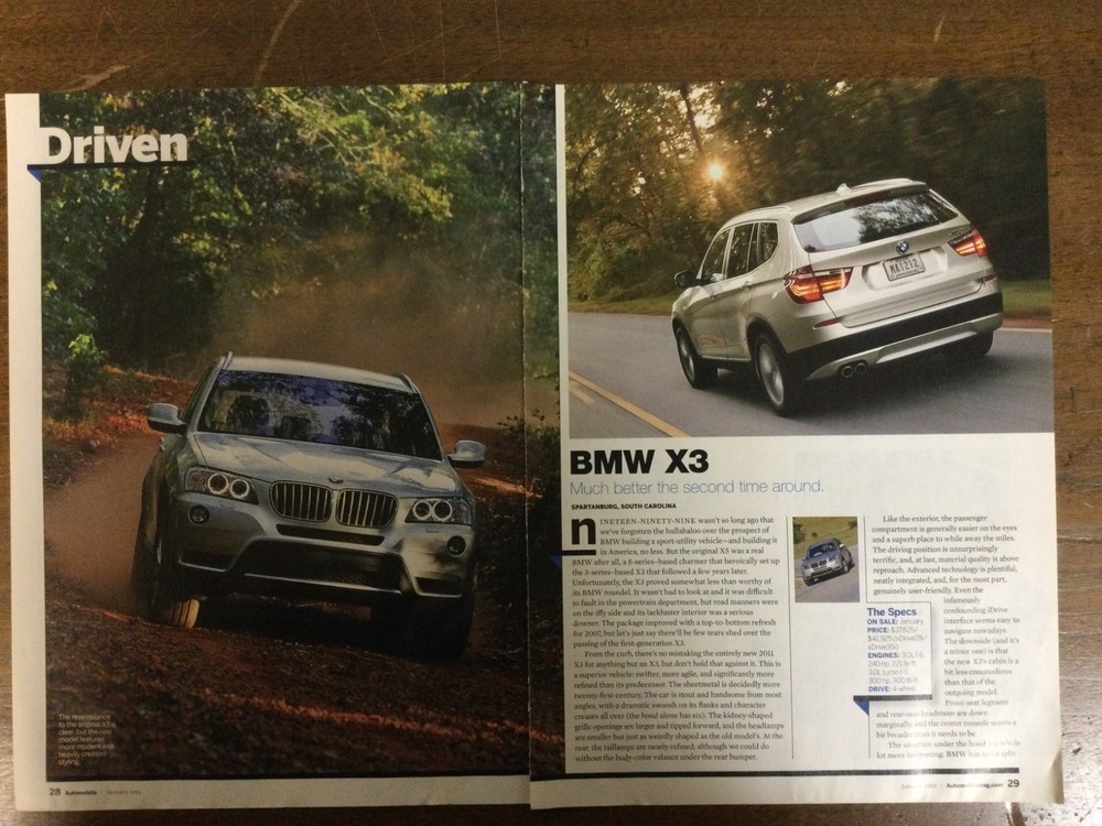 Misc 4974 Article Driven 2011 BMW X3 January 2011 3 page