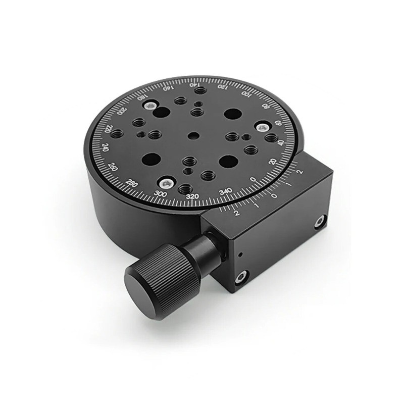 Manual Rotation Stage, Angle Adjustment, Indexing Plate, Displacement Stage