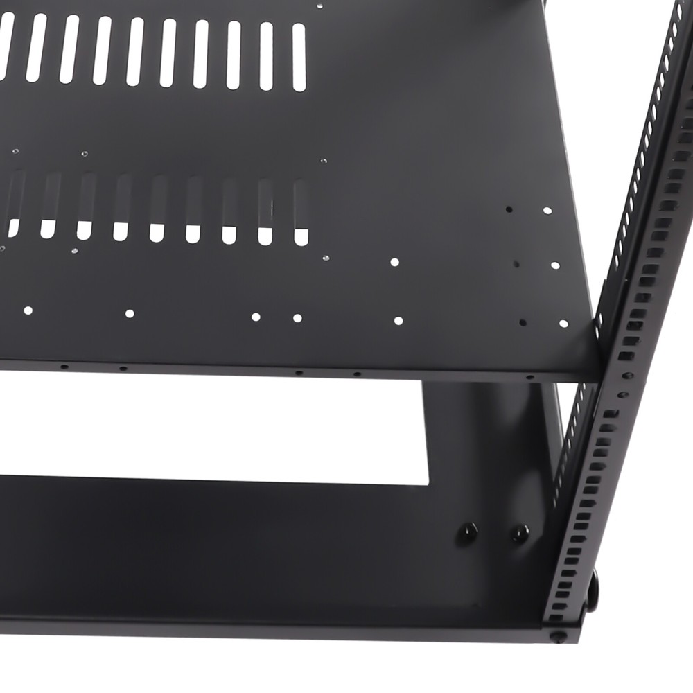 18U 18.5" 4 Post Open Frame Network Server Rack Adjustable Partition 0-31.5''