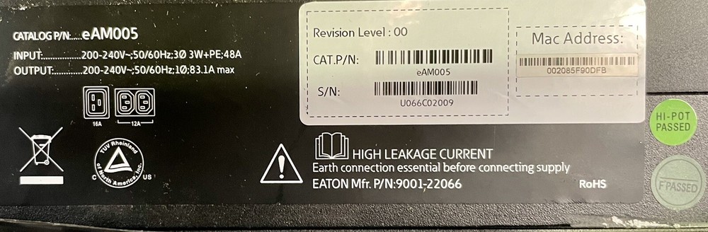 Eaton Power distribution unit