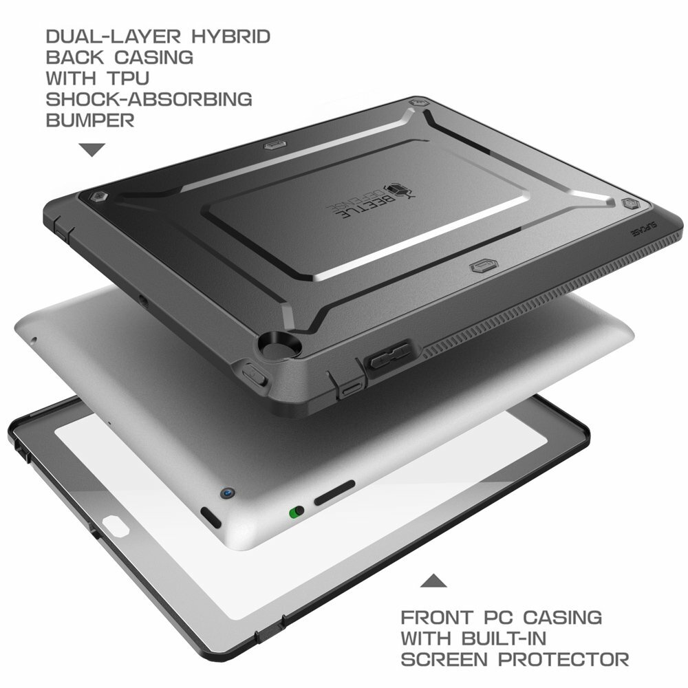 For iPad 2 Case, SUPCASE UB PRO Full-Body Protective Cover with Screen Protector