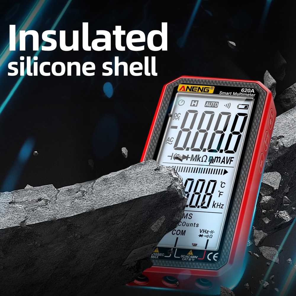 Digital Multimeter, Voltmeter Smart Electrical Tester 6000 Counts with 620A
