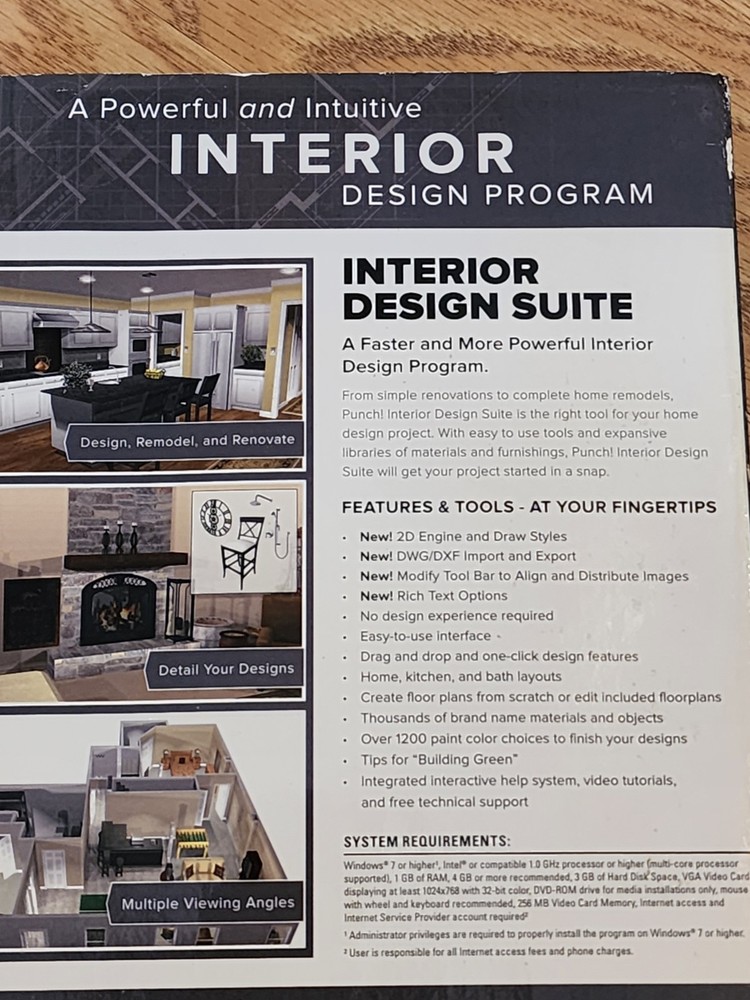 Punch! Software Interior Design Suite Windows PC Compatible PC DVD-ROM Encore